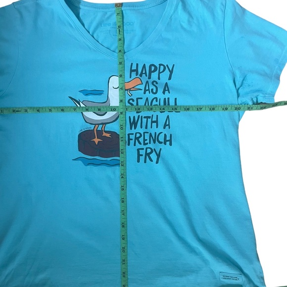 SOLD!! Life is Good Women’s V-Neck Short Sleeve Seagull Crusher Tee - Picture 7 of 7